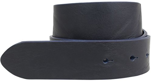 BELTINGER Wechselgürtel aus Vollrindleder Used-Look mit Druckknöpfen 4 cm | Druckknopf-Gürtel für Damen Herren 40mm | Leder-Gürtel Vintage-Look ohne Schnalle | Marine 90cm