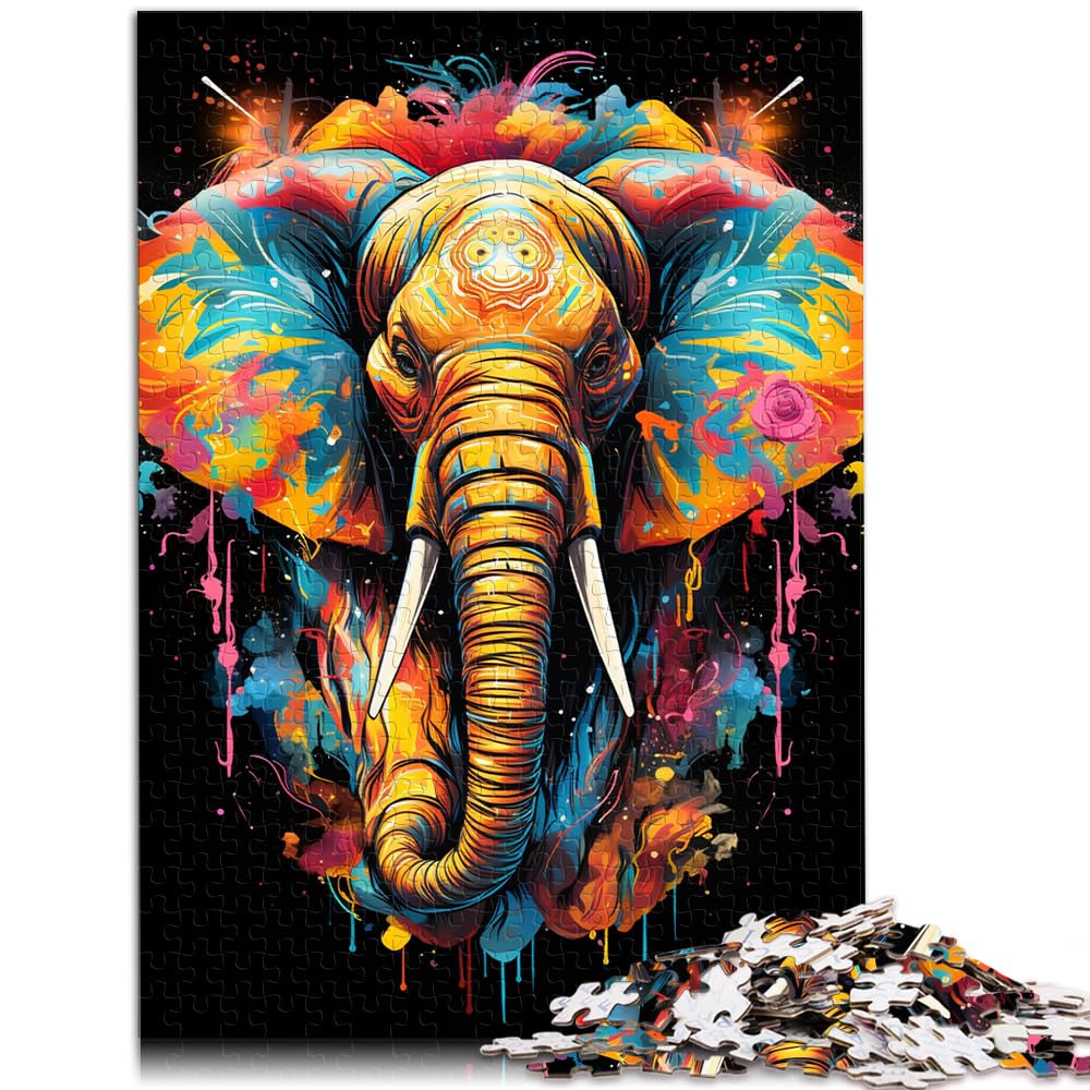 Puzzles als Geschenke „Buntes Psychedelisches“ von Dear Elephant, 1000-teiliges Puzzle, Lernspiele, Holzpuzzle, Familienpuzzlespiel, 1000 Teile (50 x 75 cm)