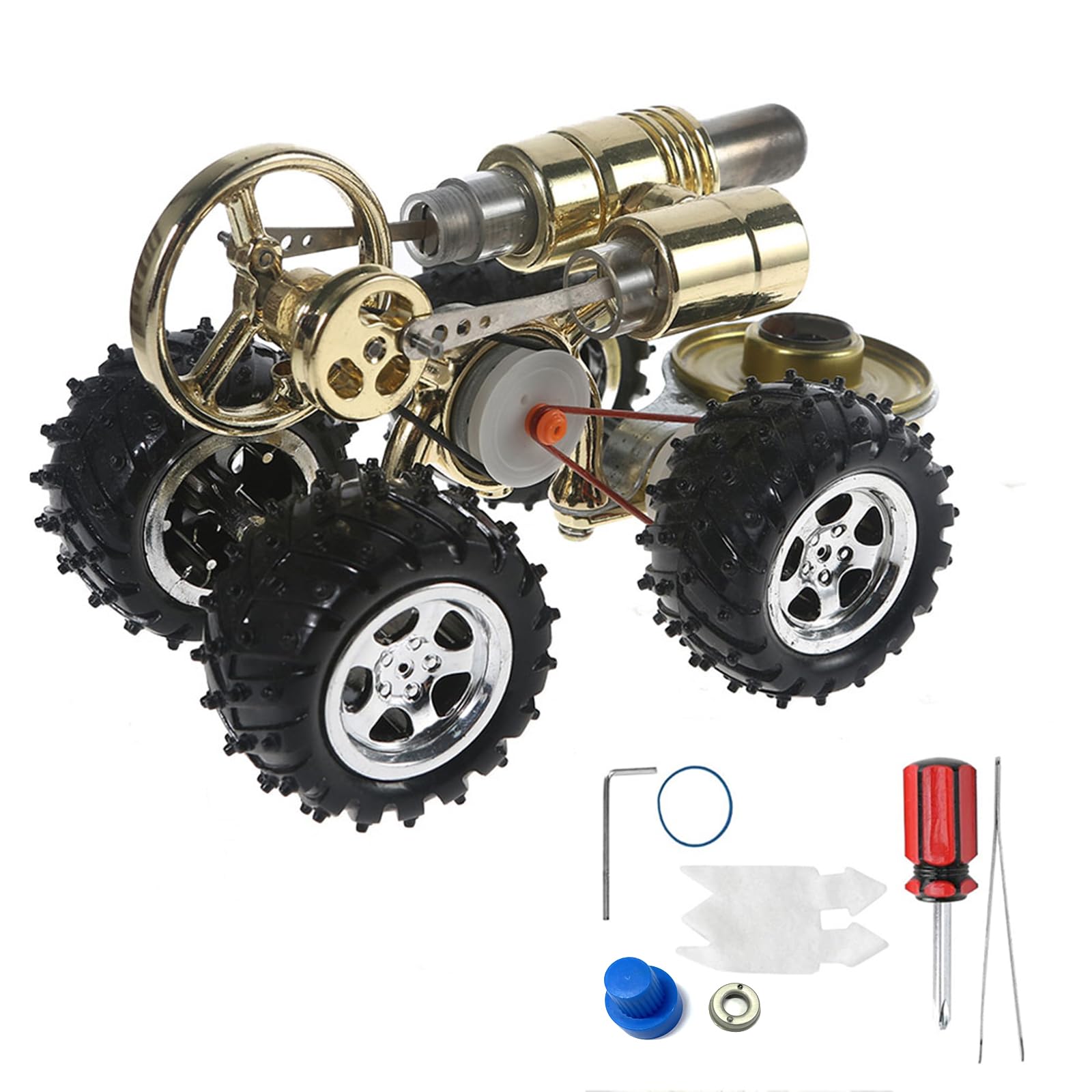 JTQYFI Klassische Metall Stirling Auto Motor Motor Physik Experimentelle Spielzeug Geschenke Retro Metall Wissenschaft Technologie Spielzeug Requisiten Für Kinder