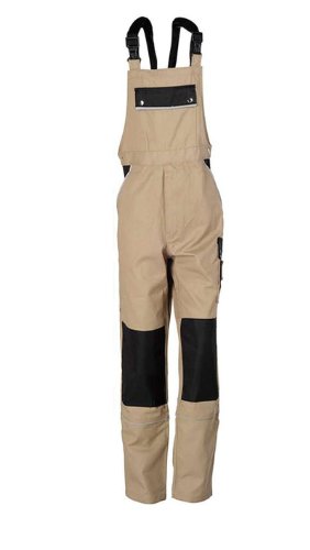 TMG Latzhose Arbeitshose Berufsbekleidung Canvas 320 g/m² (68, khaki)