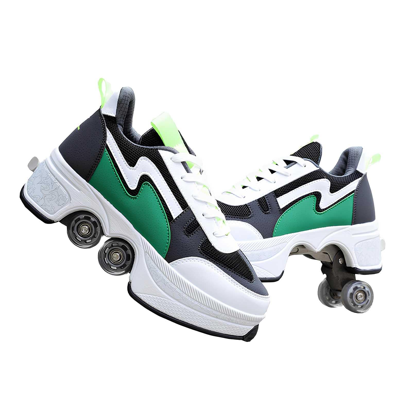 Rollschuh Roller Skates, Sneakers mit Rollen, 4 Rad Verstecktes Rollschuhe, 2 in 1 Mehrzweckschuhe Schuhe für Männer Frauen und Kinde