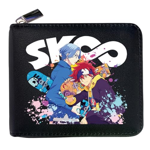 RYNDEX SK8 The Infi-nity Geldtasche Anime, Spaß Süß Kawaii Kartenetui mit Münzfach, Kindergeldbörse für Ausweis Banknote Münze Foto(Color:Multicolor 9)