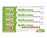 fittydent sensitive Haftcreme, Klebt statt nur zu haften - einen ganzen Tag, Für Voll- und Teilprothesen, Mit der Pflegewirkung von Aloe Vera und Myrrhe, 40 g