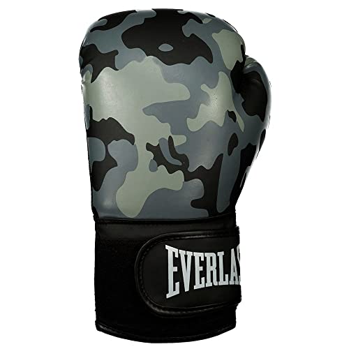 Everlast Unisex – Erwachsene Boxhandschuhe Spark Glove Trainingshandschuh, Grau Camouflage, 12oz