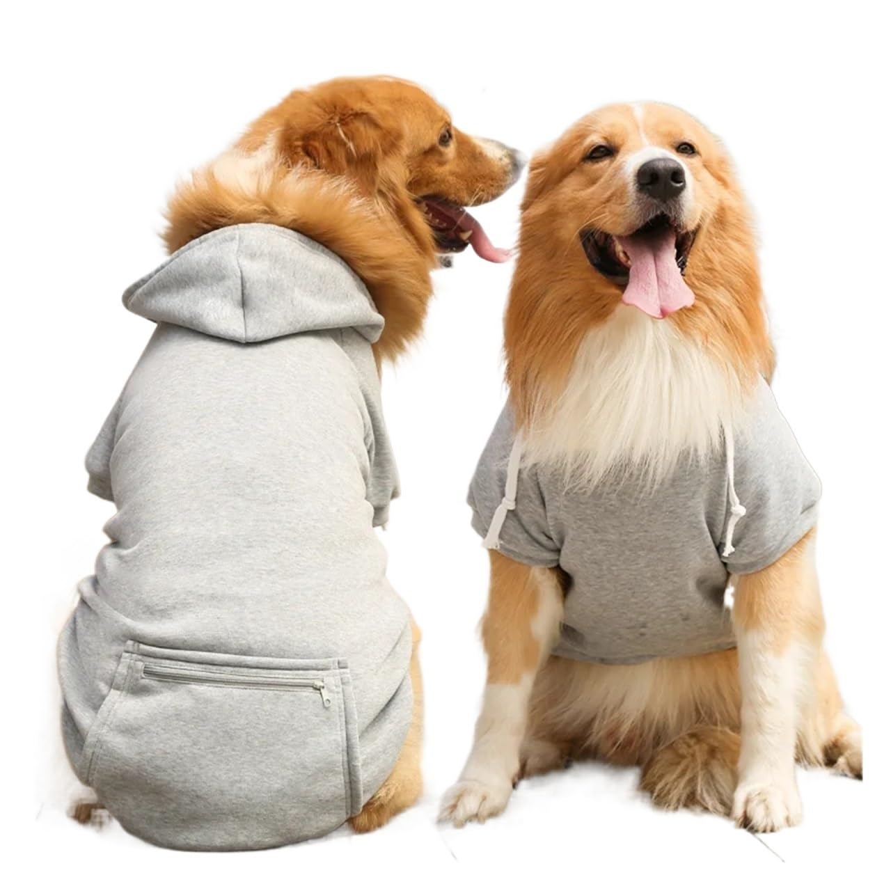 Hunde-Wintermantel, Haustierjacke, kariert, wendbar, für kaltes Wetter, Hundekleidung, passend für kleine, mittelgroße und große Hunde (Grau, L (4,5–6 kg)