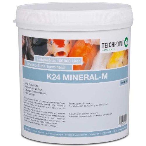 K24 Mineral - M, montmorillonit Tonmineral mit Kalzium, 1 Kg für Teich und Aquarium