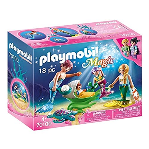 PLAYMOBIL 70100 Magic Familie mit Muschelkinderwagen, bunt