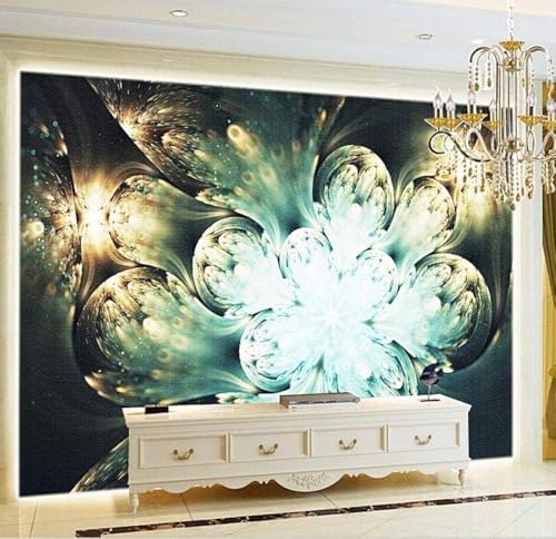 Abstrakte Blumen 3D Tapete Poster Restaurant Schlafzimmer Wohnzimmer Sofa TV Dekorative Wand-200cm×140cm