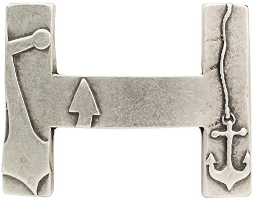 BELTINGER Gürtelschnalle Anker 4,0 cm | Buckle Wechselschließe Gürtelschließe 40mm Massiv | Wechselgürtel bis 4cm | Altsilber