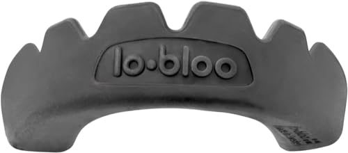 lobloo PRO-FIT Patent Pending, Professional Dual-Density impressionless Mouthguard for High Contact Sports as MMA, Hockey, Football, Rugby. Medium 10-13yrs, Black