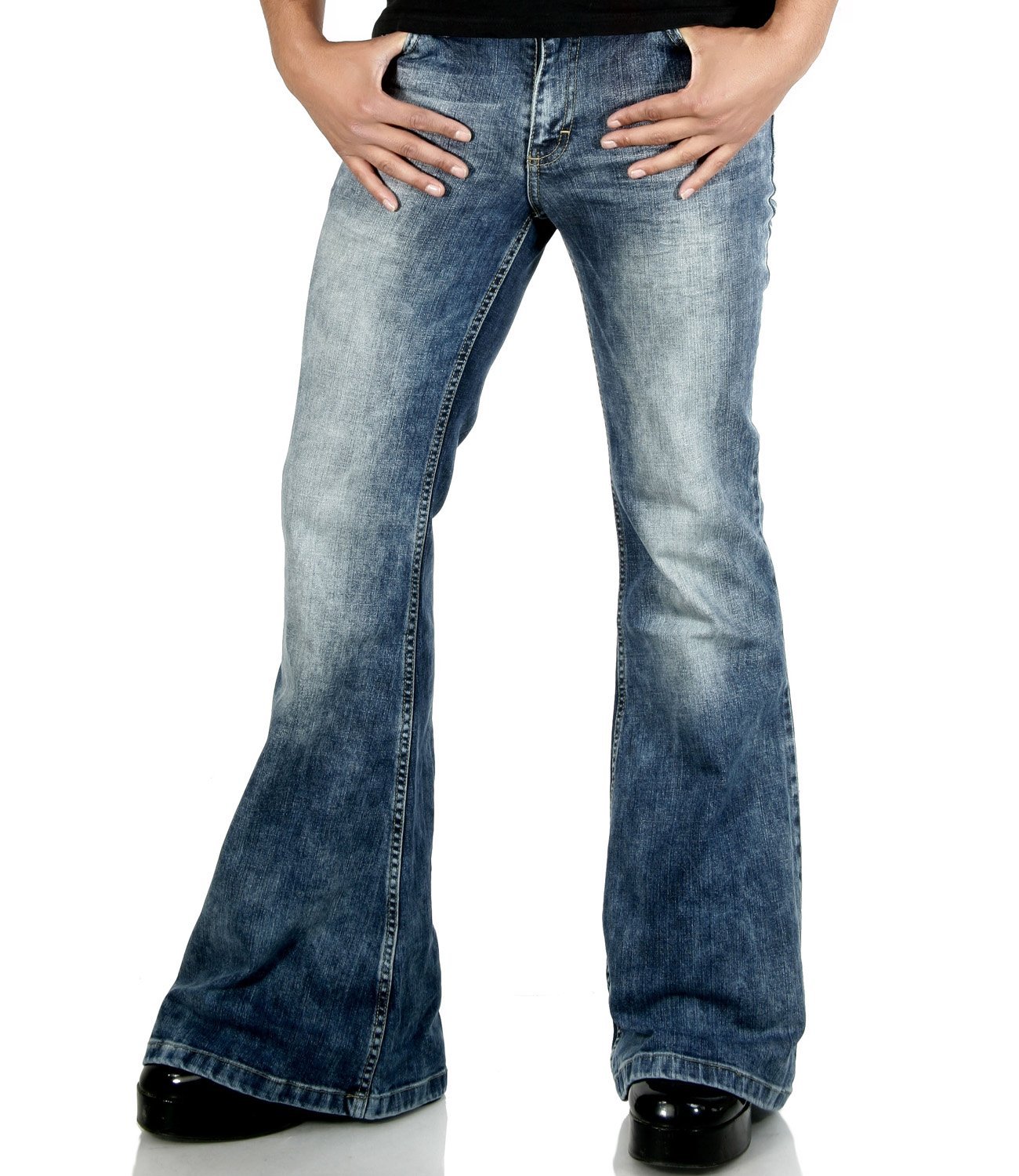 Herren Jeans Schlaghose Star Random 70er Look 33/32