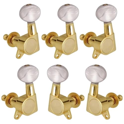 Strings Tuning Pegs Mechaniken Für Gitarre Vollständig geschlossener Gitarrenknopf, Folk-Akustik-E-Gitarre, Stimmwirbel, Mechaniken, Mechaniken (Color : 4L2R)