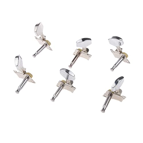 3R + 3L. Silber Akustikgitarrenmaschine Köpfe Tuner Tuning Pegs W Ensrules Set Stimmwirbel Mechaniken