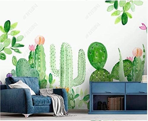 Handgemalte Kakteen Tropische Pflanzen 3D Tapeten Wanddekoration Fototapete Sofas Wohnzimmer Wandbild Schlafzimmer-430cm×300cm