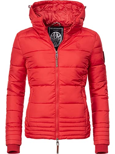 MARIKOO Damen Winterjacke Steppjacke Sole Rot Gr. XS