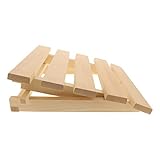 2X HOFMEISTER® Höhenverstellbare Kopfstütze für die Sauna aus Linden-Holz, 40 cm, ergonomisch einstellbare Rückenstütze, stabile Sauna Rückenlehne entspanntes Relaxen