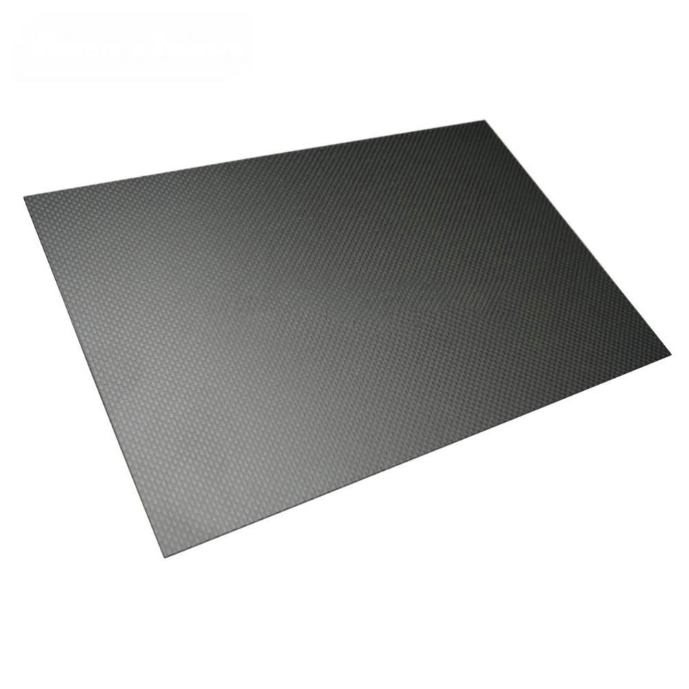 SOFIALXC Carbonfaserplatten Composites CFK-Platte 100% Vollcarbonplatte Leinwandbindung, Mattes Finish Platte Blatt-300mmx500mm-2mm