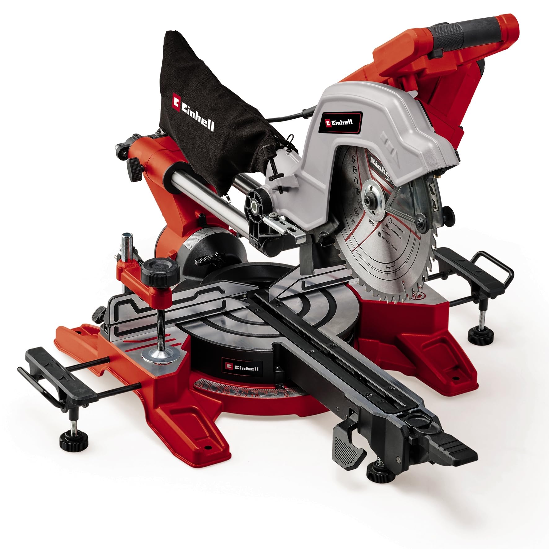 Einhell Zug-Kapp-Gehrungssäge TE-SM 10 L Dual (2.100 W, Ø 254 mm Sägeblatt, 305 mm Schnittbreite, 85 mm Schnitttiefe, Schnittlinienlaser, beidseitige Sägekopfneigung)