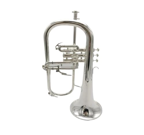 B-Flat-Messing, Versilbert, Bb-Trompete, Hochwertiges Messing-Musikinstrumentenhorn Mit Mundstück