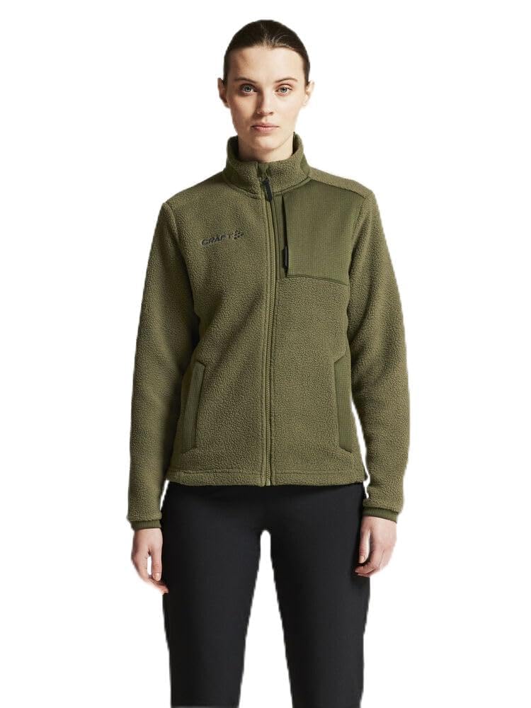 Craft ADV EXPLORE PILE FLEECE JACKET | Fleecejacke Damen XS | Rift | Recyceltes Material | Brusttaschen mit Reißverschluss | Sweatjacke Damen | Activewear für Damen