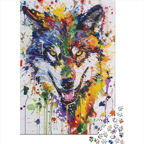 Art Dog Puzzles Puzzles für Erwachsene, Teenager, Erwachsenenpuzzles 1000 Teile, Lernspiele, Heimdekorationspuzzle. (75x50cm)