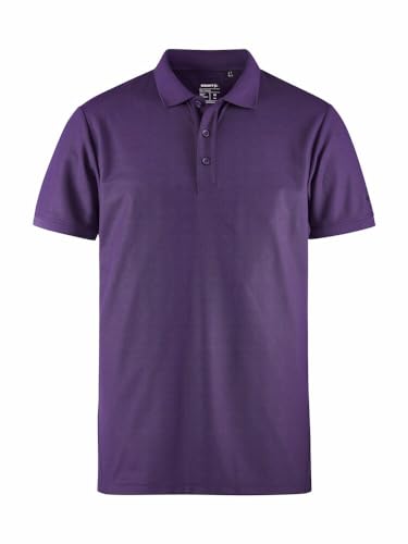 Craft CORE UNIFY POLO SHIRT | Poloshirt Herren S | True Purple | Funktionelles Recyclingpolyester | sehr guter Feuchtigkeitstransport | Quick Dry Poloshirt Herren kurzarm | Trainingsshirt Herren