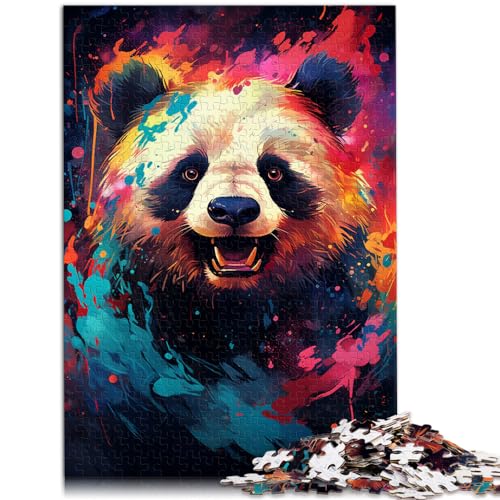 Puzzle-Geschenk, farbiger Panda, Puzzle 1000 Teile für Erwachsene, Holzpuzzle-Spielzeug, Puzzles, Lernspiele, Stressabbau-Puzzles, 1000 Teile (50 x 75 cm)