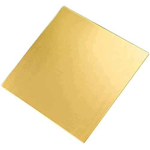 Dxcaicc Messingblech 200x200mm H62 Hochreine Rohstoffe Metall Messing CU Weit verbreitet in der Produktentwicklung,200x200x3mm