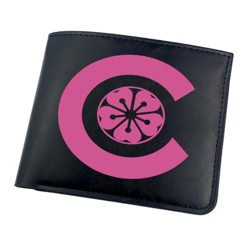 RYNDEX SK8 The Infi-nity Anime-Geldbörsen, Zweifach Gefalteter Geldbörse Klein, PU-Leder Geldbörse Brieftasche Wallet(Color:Black 8)