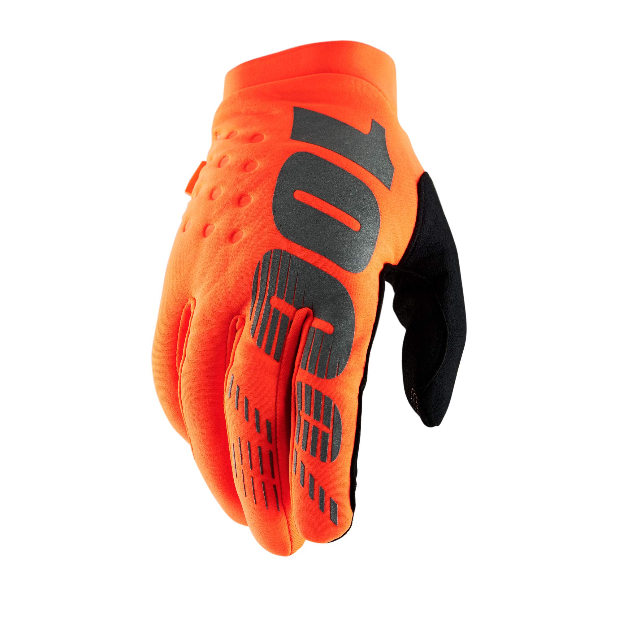 100 % Herren Handschuhe BRISKER Jugend XL Fluro Orange/Black