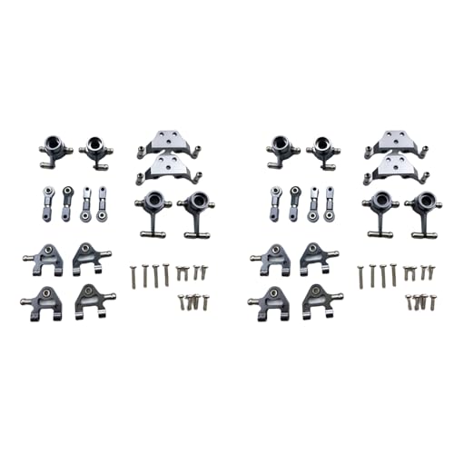 Haztholf 2 x Oszillierende Stoßdämpferplatte für Lenkungstassen, aus Metall, einseitig für das Auto von P929 P939 K969 K979 K989 K999 K999 1/28 Grau