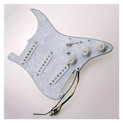 Standard-Pickguard-Tonabnehmer E-Gitarre Praktische 7-Wege-Typ voll beladene Schlagbrett-Tonabnehmer SSS Single Coil Gitarren-Tonabnehmer (Color : B)