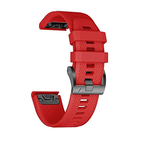 NEYENS 22 x 26 mm Armband aus Silikon für Garmin Fenix 6X 6 Pro 7 7X 5X 5 Plus 3HR 945 Schnellverschluss-Armbänder Ersatz, 22mm width, Achat