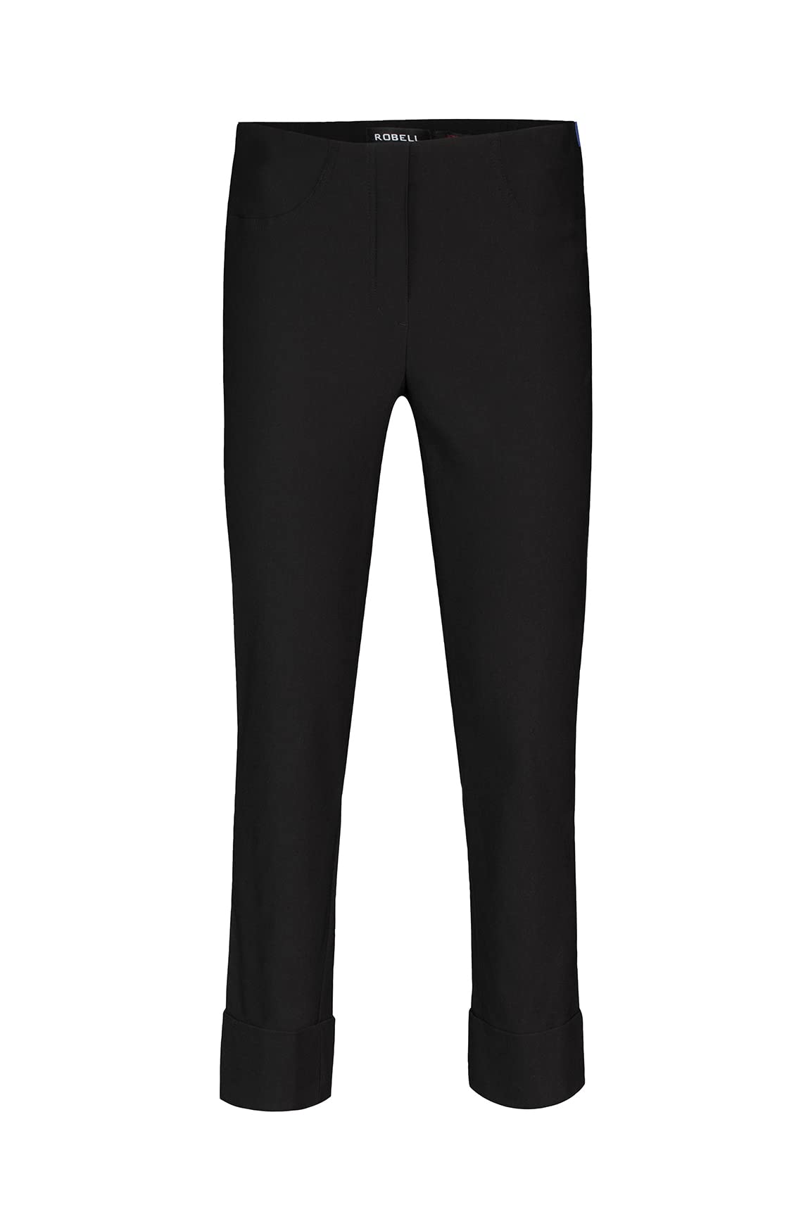 Robell Style BELLA09-7/8 Stoffhose Damen high Waist - Damenhose Power Stretch - Bengaline Stoff Hose mit Aufschlag und Gesäßtaschen - Bitte eine Größe Kleiner bestellen