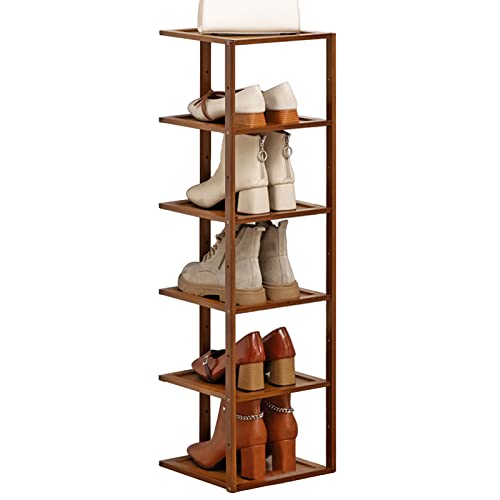 Schuhregal, vertikaler, platzsparender, stabiler Schuh-Organizer, schmaler Schuh-Organizer für den Eingangsbereich für das Wohnzimmer im Wohnheim, freistehendes Schuhregal (Primärfarbe: 27 x 25 x 127