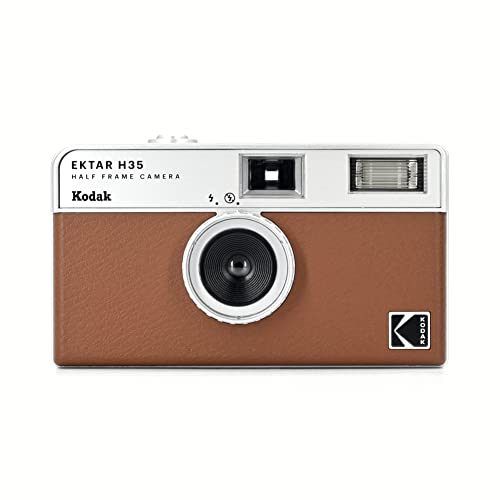 KODAK EKTAR H35 Halbformat-Filmkamera, 35 mm, wiederverwendbar, ohne Fokussierung, leicht, einfach zu bedienen (braun) (Film und AAA-Batterie sind Nicht im Lieferumfang enthalten)
