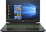 HP Pavilion Gaming Laptop 15,6 Zoll FHD 144Hz Display, AMD Ryzen 5-5600H, 16GB DDR4 RAM, 512GB SSD, NVIDIA GeForce RTX 3050 4GB, Windows 11, QWERTZ Tastatur, Schwarz/Grün