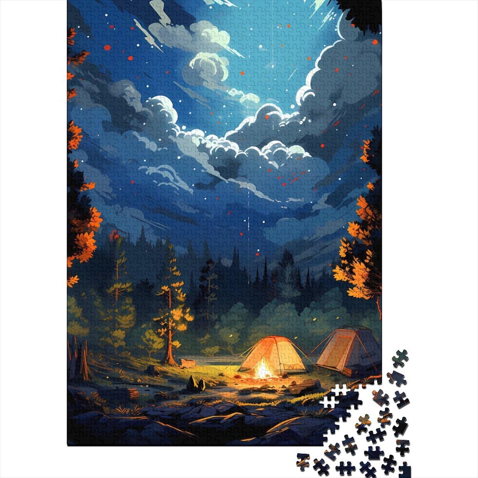 1000 Teile für Erwachsene, schwierige Puzzles „Unter dem samtigen Nachthimmel“, Puzzles für Erwachsene und Teenager für anspruchsvolle Puzzlespiele und Familienspiele (Größe 75x50cm)