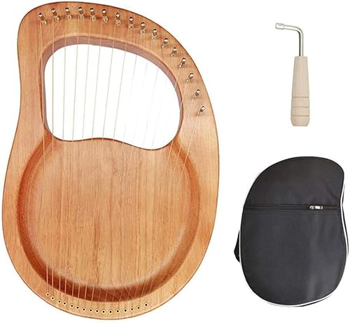 Tragbare 16 String Kleine Harfe Harfe Metallsaiten Lyre HarpMahagoni Laugenharfe Mit Tonabnehmer Stimmhammer Tragetasche Instrument Für Anfänger Hochwertige Qualität,Schöner Klang/Leier,Harfe