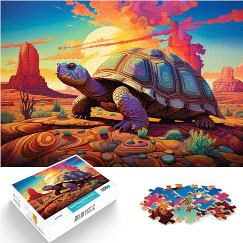 Spielzeug Puzzle Bunte psychedelische Schildkröte Puzzle für Erwachsene 1000 Teile Holzpuzzle Weihnachtswunschliste mit Weihnachtsmann 1000 Teile (50 x 75 cm)