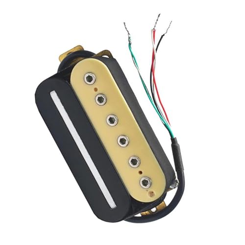 Gelbe E-Gitarre Humbucker Brücke Tonabnehmerkabel Spule Spaltung Sechskantschraube Einstellen Single-Coil-Tonabnehmer