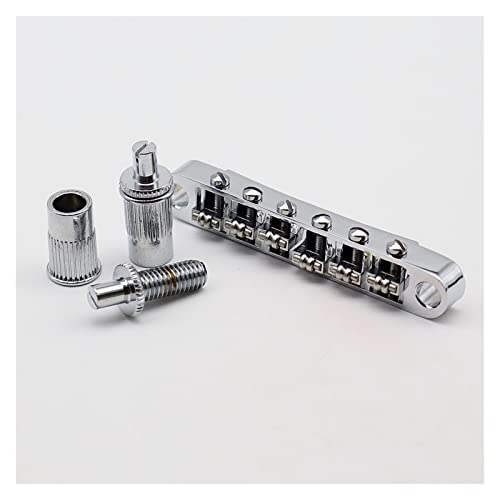 1set Gitarre Roller Sattel Brücke Tune-o-matic Steg (Color : Sliver)