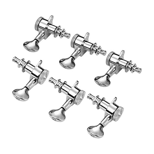 ALFAAL 3L3R Guitar String Tuning Pegs Locking Tuner Machine Heads Knöpfe für akustische Elektrogitarren (Color : 1 Sliver)