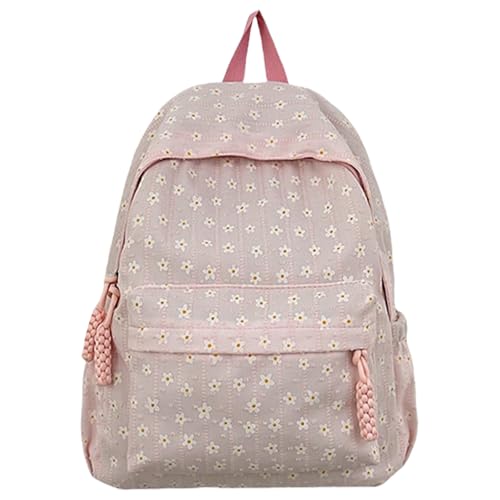 Damen Rucksack Studenten Schulrucksack Blumendruck Rucksack Lässige Tagesrucksäcke Ästhetischer Rucksack Für Mädchen Reiserucksack