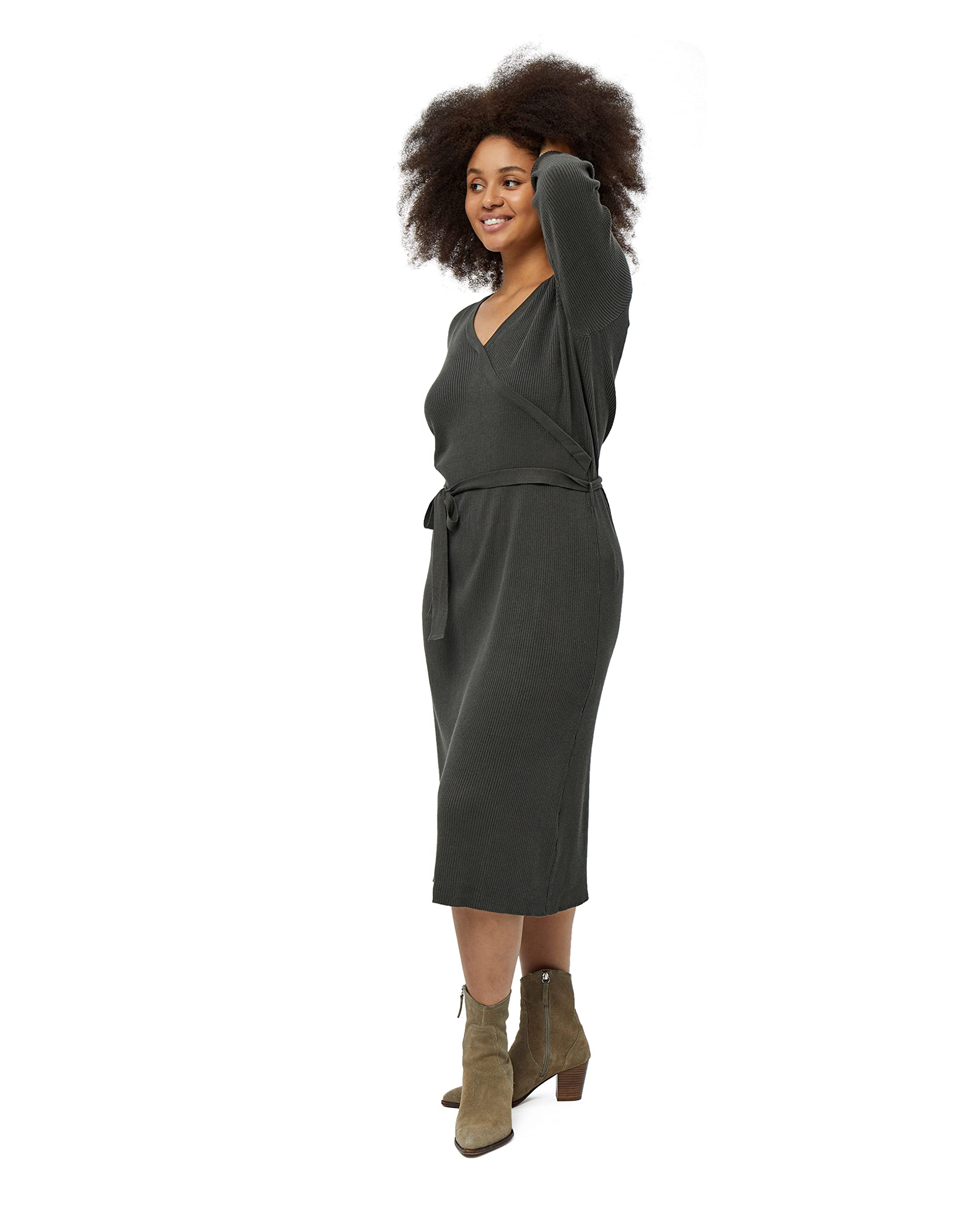 Peppercorn Damen Tana Wrap Dress 1 Curve Grün 52