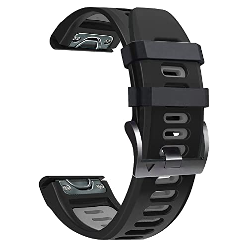 NEYENS Armband für Garmin Fenix 7, 7X, 5, 5X, Plus, 6, 6XPro, weiches Silikon, einfach anzubringen, für MK1/D2/Tactix 7 Pro Smartwatch-Armband, 26 mm, 22 mm, QuickFit 26mm, Achat