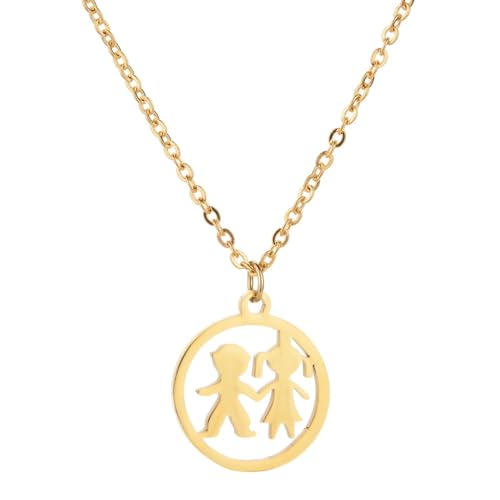 Belachick Retro Halskette Ketten Schmuck Herren Frauen Anhänger Necklace Minimalistische Geometrie-Kette Halskette Halsketten Für Frauen Anhänger Halskette Femme Kd035-Gold