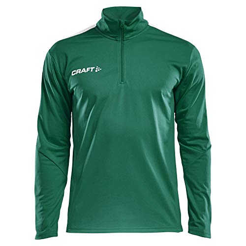 Craft Herren Trainingstop Progress Halfzip LS Tee 1905611 Team Green/White XXXL