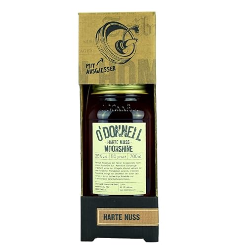 O'Donnell Moonshine Kombiset"Harte Nuss" Likör (700 ml) I Natürliche Zutaten I Premium Schnaps I 25% Vol. Alkohol