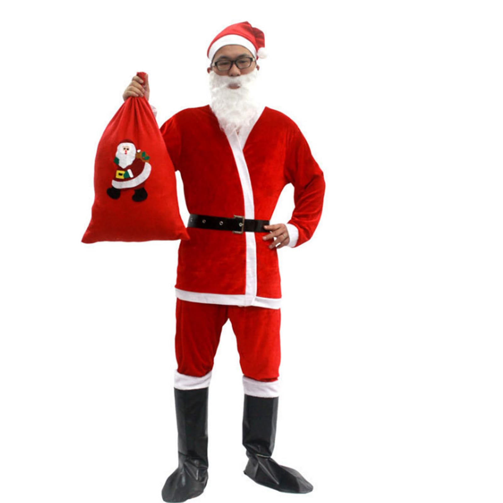 HDKEAN 3/4/5/6/7 Klauseln Kostüm für Erwachsene Anzug Weihnachten Verkleiden Kostüm Zubehör Party Cosplay